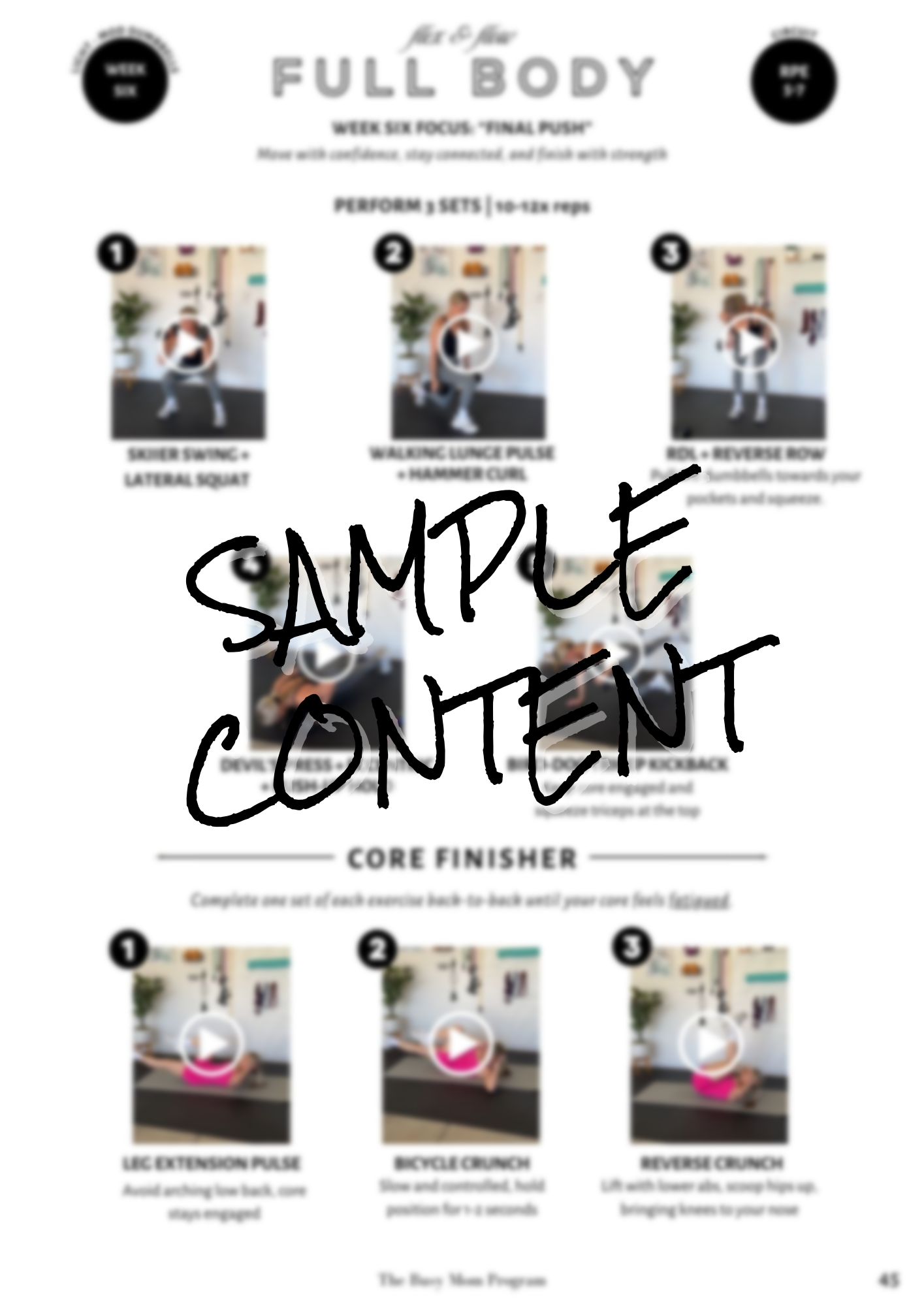 Busy Mom Workout Program